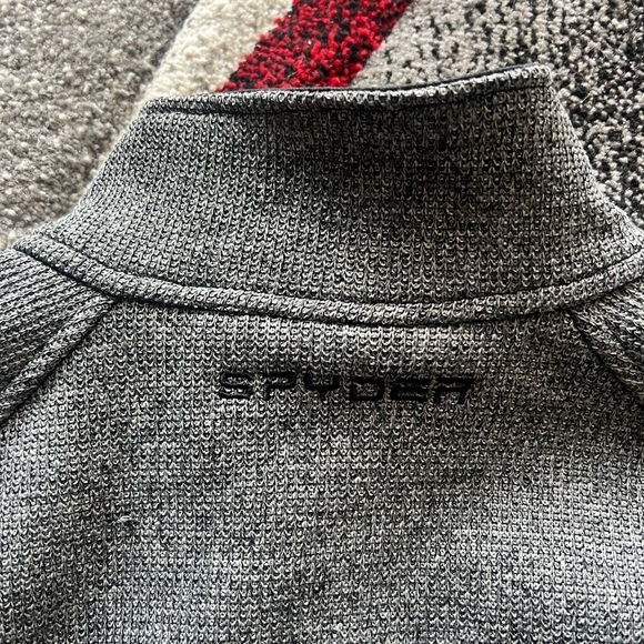 Spyder Men’s Speed Stretch Charcoal Gray Zip Up Jacket - Picture 6 of 6